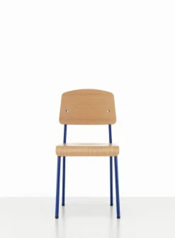 Vitra Standard chair, Prouvé Bleu Marcoule - oak
