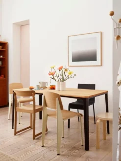 Vitra Standard chair, Prouvé Blanc Colombe - oak