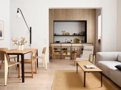 Vitra Standard chair, Prouvé Blanc Colombe - oak