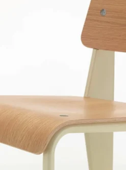 Vitra Standard chair, Prouvé Blanc Colombe - oak