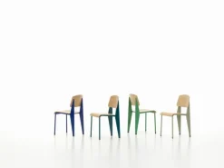 Vitra Standard chair, Prouvé Gris Vermeer - oak