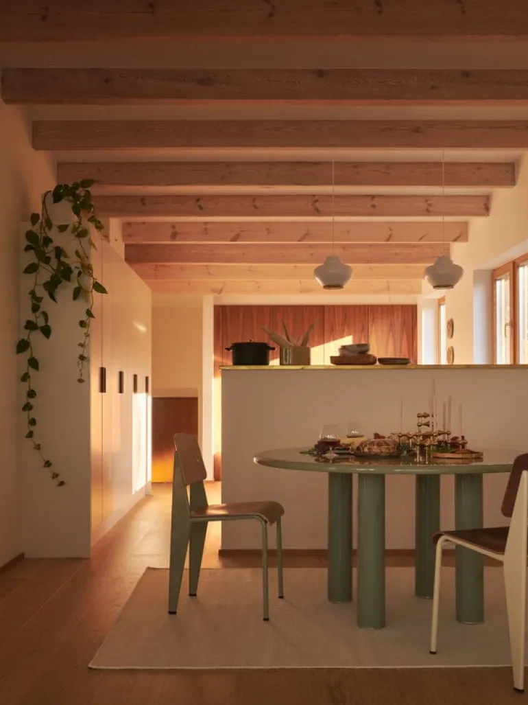 Vitra Standard chair, Prouvé Gris Vermeer - oak