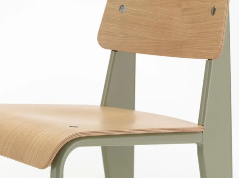 Vitra Standard chair, Prouvé Gris Vermeer - oak