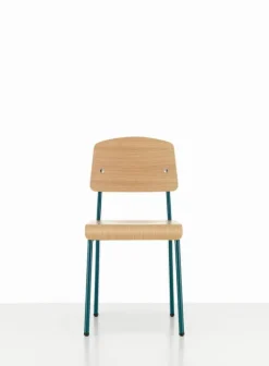 Vitra Standard chair, Prouvé Bleu Dynastie - oak