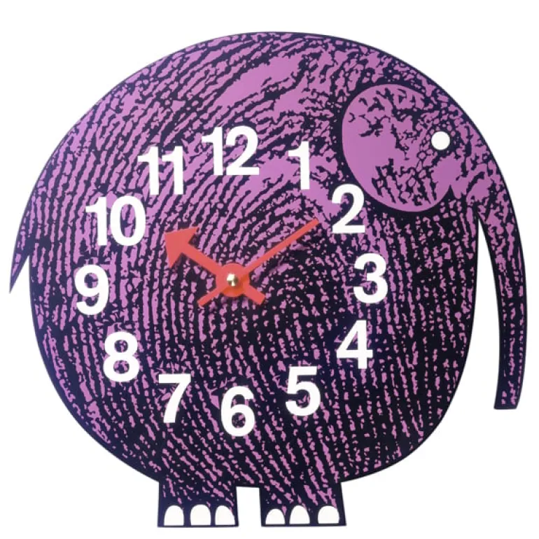Vitra Zoo Timers wall clock, Elihu the Elephant