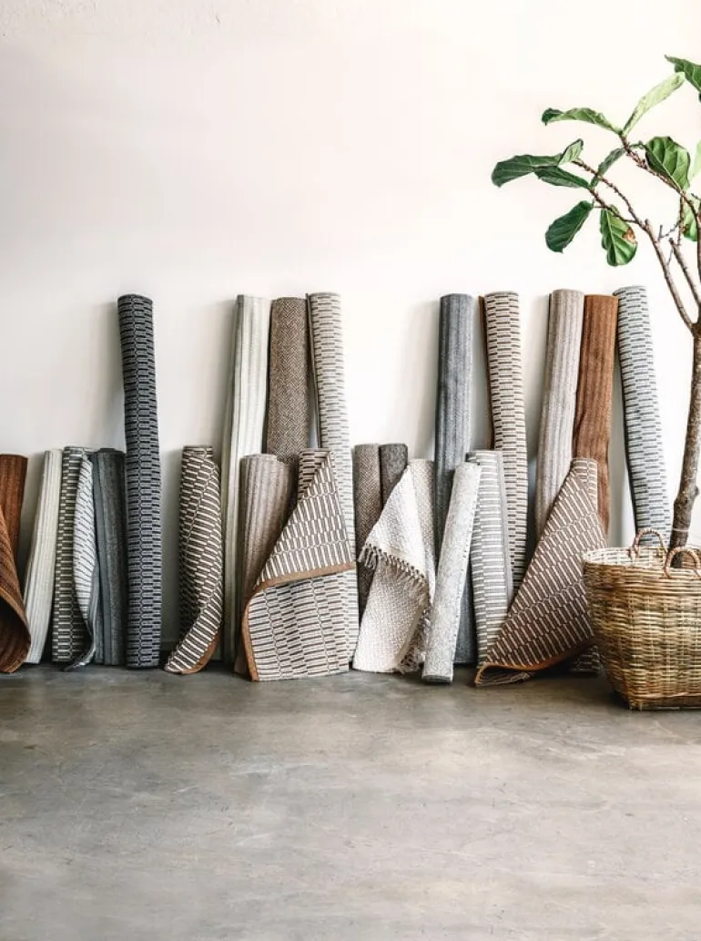 VM Carpet Duo Rae rug, copper - white