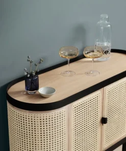 Warm Nordic Be My Guest bar cabinet, cane