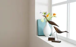 Warm Nordic Beak Bird, Tall Heron, smoked oak