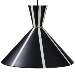 Warm Nordic Bloom pendant, black - warm white