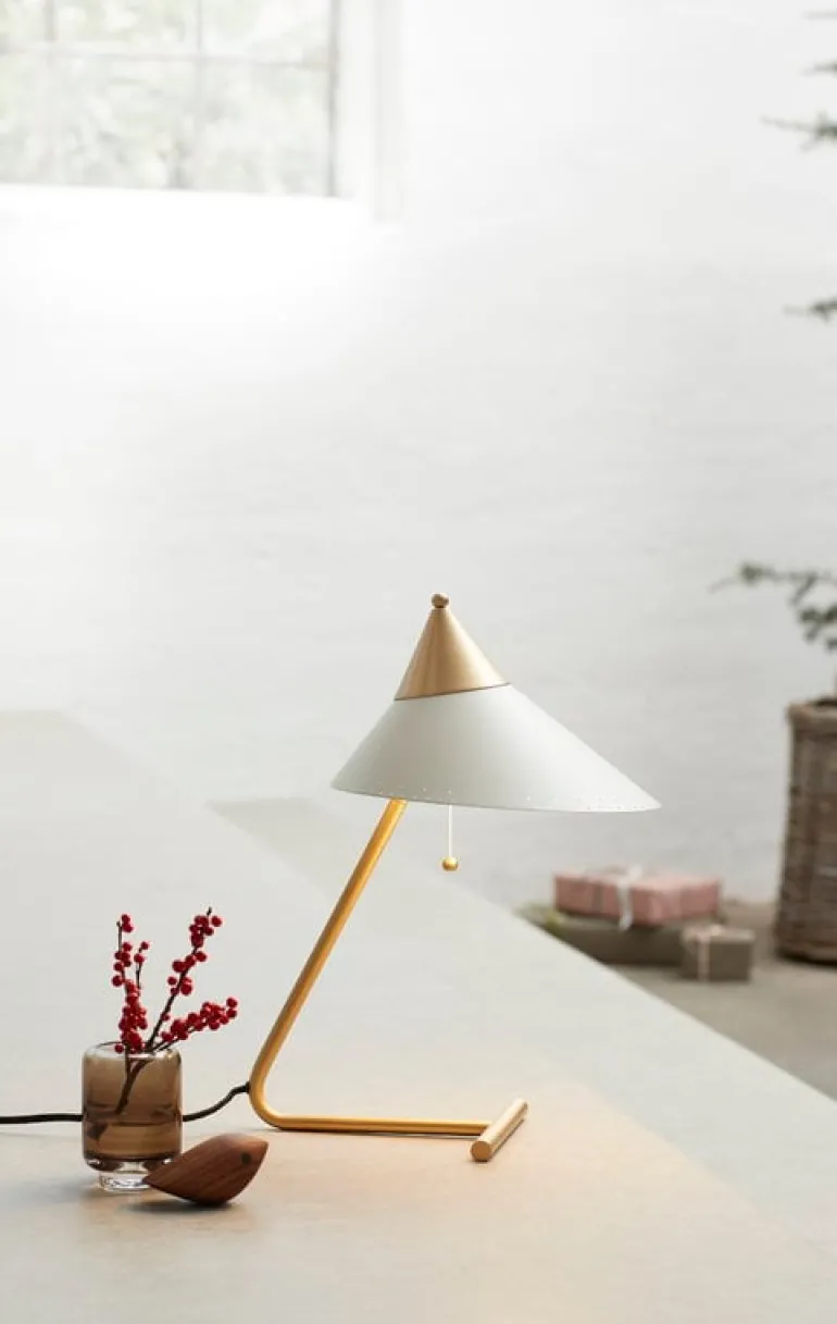 Warm Nordic Brass Top table lamp, warm white