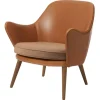Warm Nordic Dwell armchair, cognac leather - Sprinkles 254