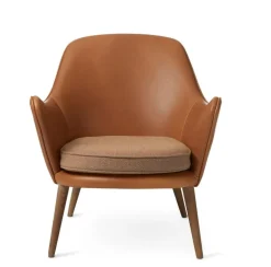 Warm Nordic Dwell armchair, cognac leather - Sprinkles 254