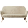 Warm Nordic Dwell 2-seater sofa, Moonlight sheepskin