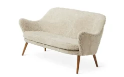 Warm Nordic Dwell 2-seater sofa, Moonlight sheepskin
