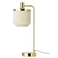 Warm Nordic Fringe table lamp, cream white