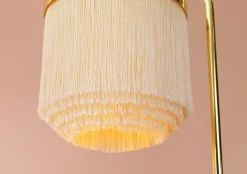 Warm Nordic Fringe table lamp, cream white