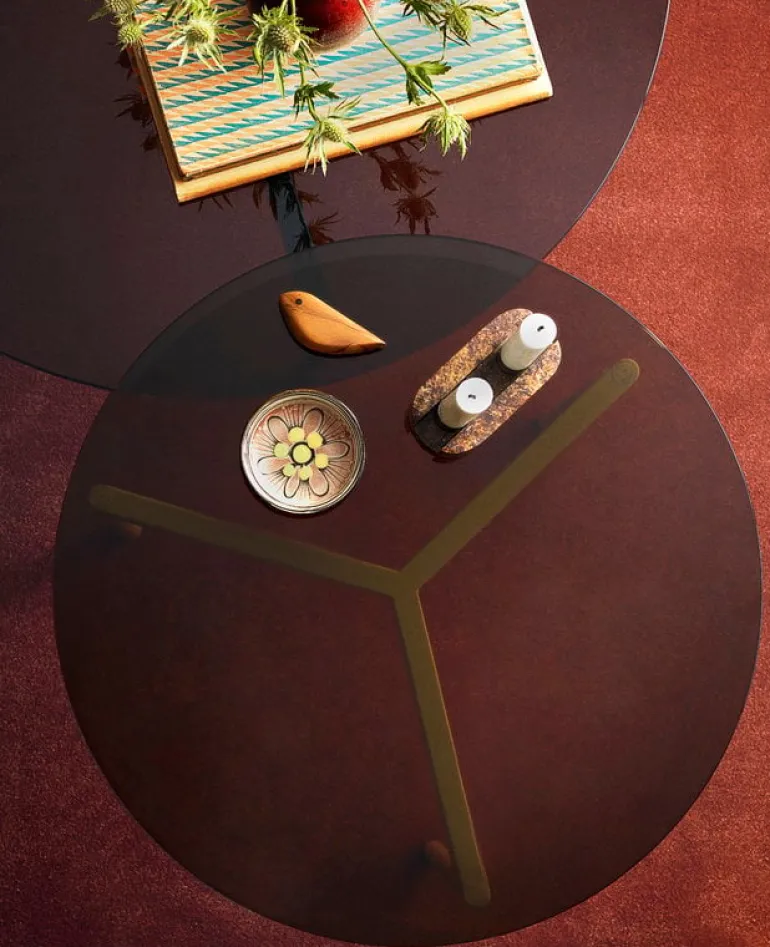 Warm Nordic From Above side table, 52 cm, grey - black