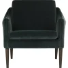 Warm Nordic Mr Olsen lounge chair, smoked oak - dark petrol