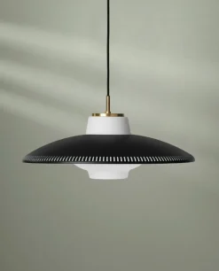 Warm Nordic Opal Shade pendant, black