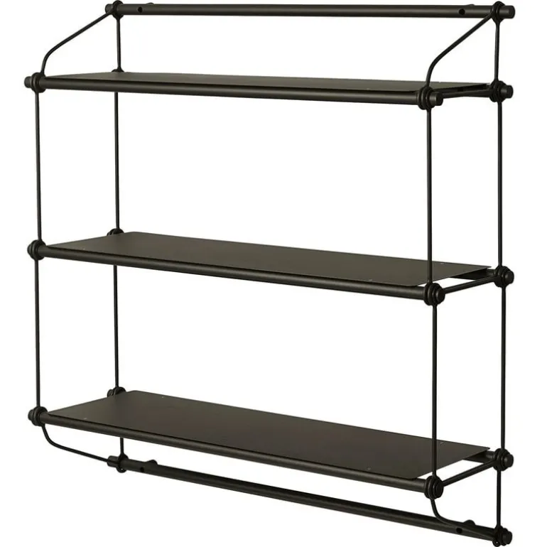 Warm Nordic Parade wall shelf, 3 shelves, green olive
