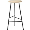 Warm Nordic Pebble bar stool, 76 cm, oiled ash - black