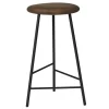 Warm Nordic Pebble bar stool, 65 cm, smoked oak - black