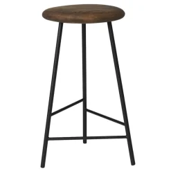 Warm Nordic Pebble bar stool, 65 cm, smoked oak - black