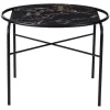 Warm Nordic Secant coffee table, round, black gold marble