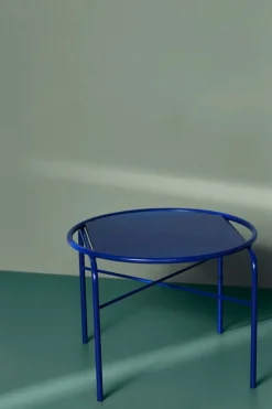 Warm Nordic Secant coffee table, round, cobalt blue