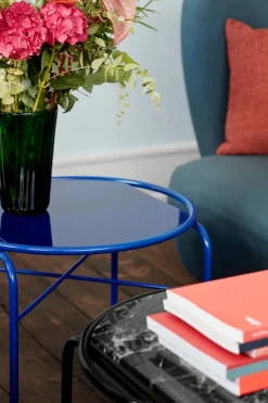 Warm Nordic Secant coffee table, round, cobalt blue