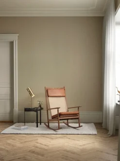 Warm Nordic Swing rocking chair, oak - Nevada cognac leather