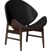 Warm Nordic The Orange lounge chair, smoked oak - black leather