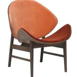 Warm Nordic The Orange lounge chair, smoked oak - brick red/rusty rose