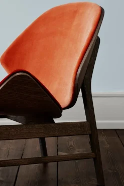Warm Nordic The Orange lounge chair, smoked oak - brick red/rusty rose