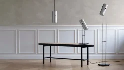 Warm Nordic Trombone Cylinder pendant, aluminium