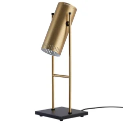 Warm Nordic Trombone table lamp, brass