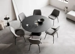 Wendelbo Calibre side table, high, black - Nero Marquina marble