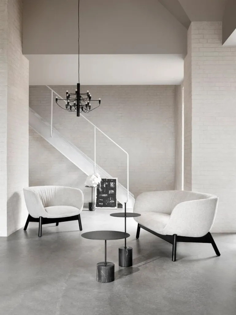 Wendelbo Calibre side table, low, black - Nero Marquina marble