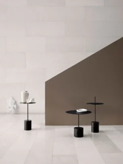 Wendelbo Calibre side table, low, black - Nero Marquina marble