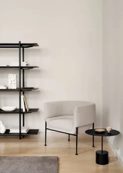 Wendelbo Calibre side table, low, black - Nero Marquina marble