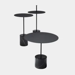 Wendelbo Calibre side table, low, black - Nero Marquina marble