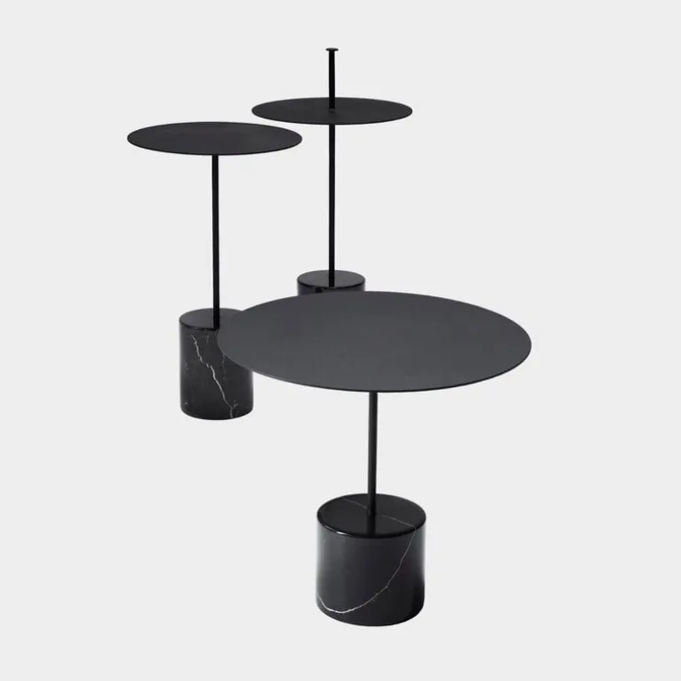 Wendelbo Calibre side table, low, black - Nero Marquina marble
