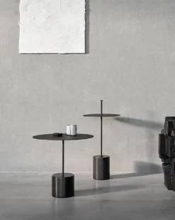 Wendelbo Calibre side table, low, black - Nero Marquina marble