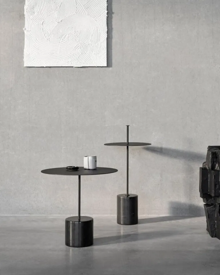 Wendelbo Calibre side table, low, black - Nero Marquina marble