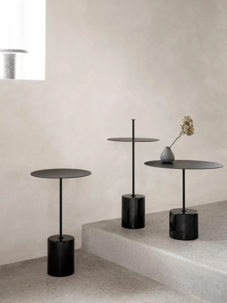 Wendelbo Calibre side table, low, black - Nero Marquina marble