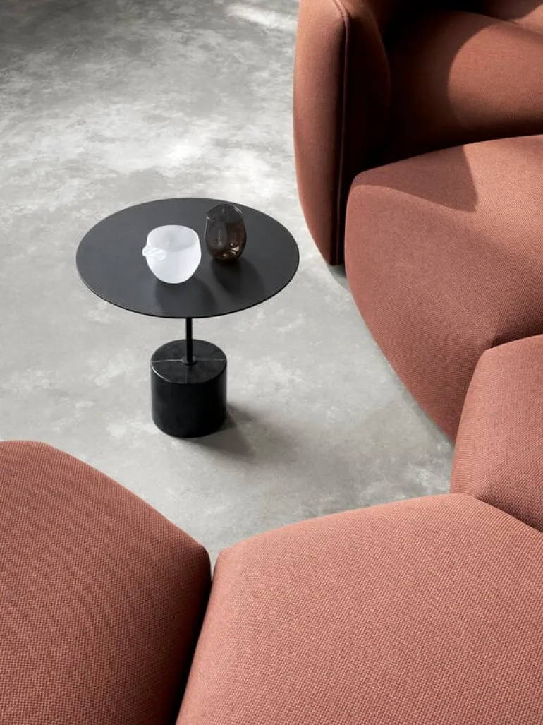 Wendelbo Calibre side table, low, black - Nero Marquina marble