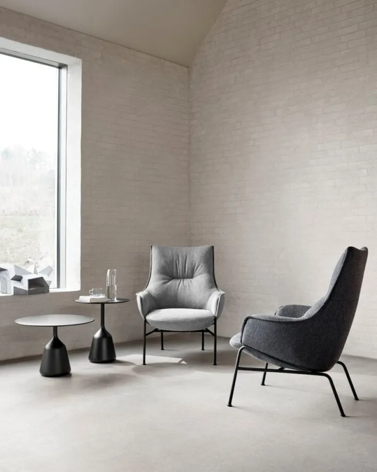 Wendelbo Coin side table, high, black - black laminate