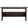 Wendelbo Collect console side table, low, dark brown - Emperador marble