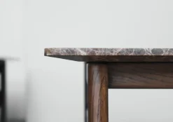 Wendelbo Collect console side table, low, dark brown - Emperador marble