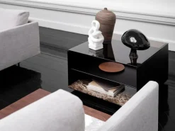 Wendelbo Expose coffee table, medium, brown glass - Emperador marble